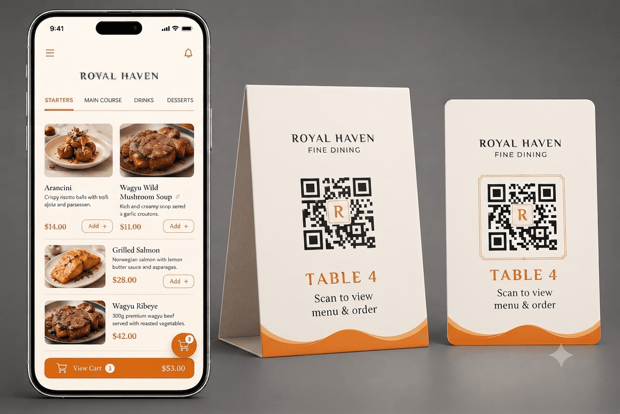 Royal Minimal menu template